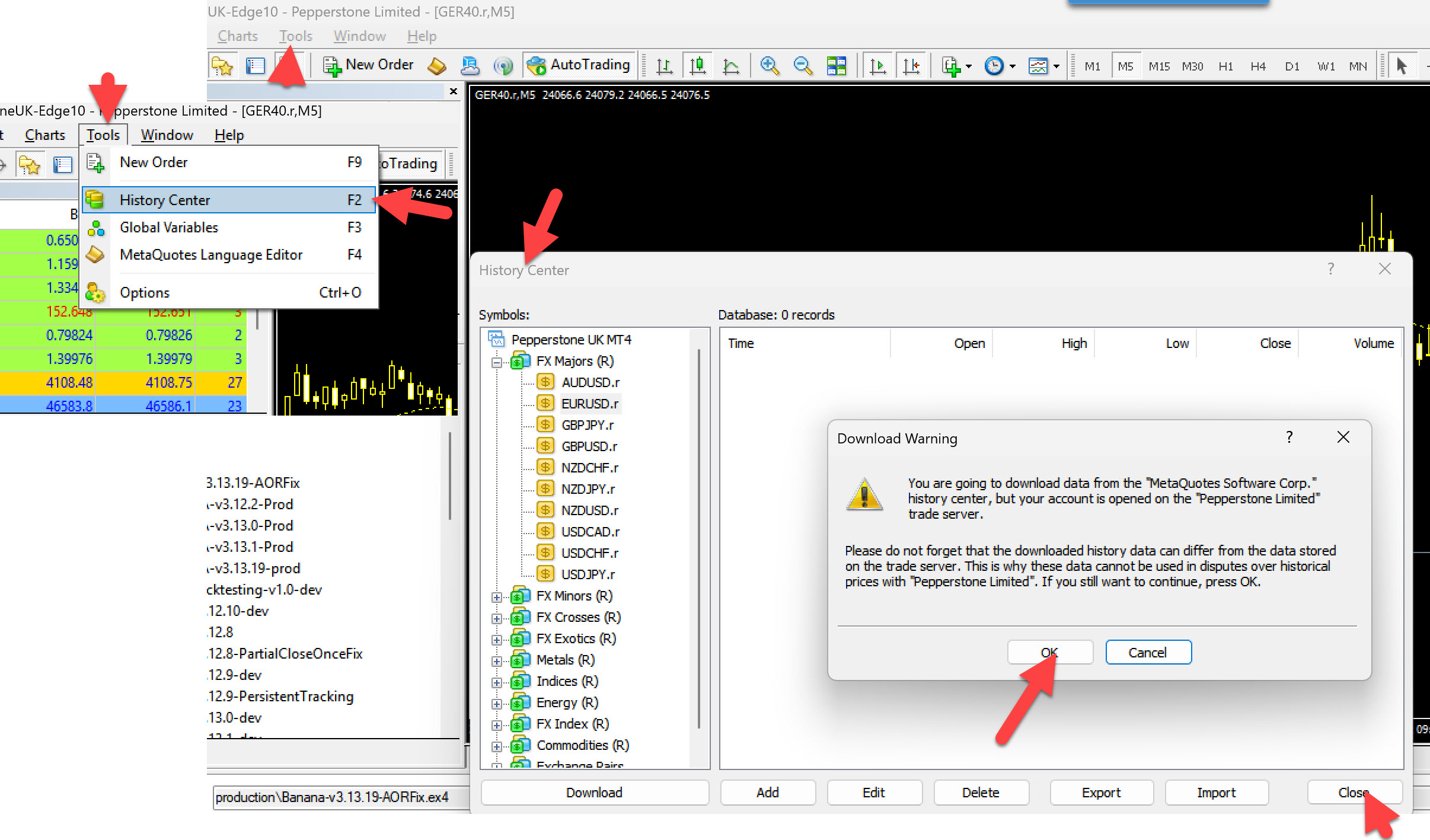 Strategy Tester Basic Settings